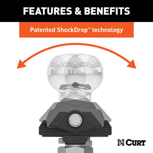 
                  
                    Load image into Gallery viewer, CURT RockerBall - ShockDrop 50mm Tow Ball
                  
                