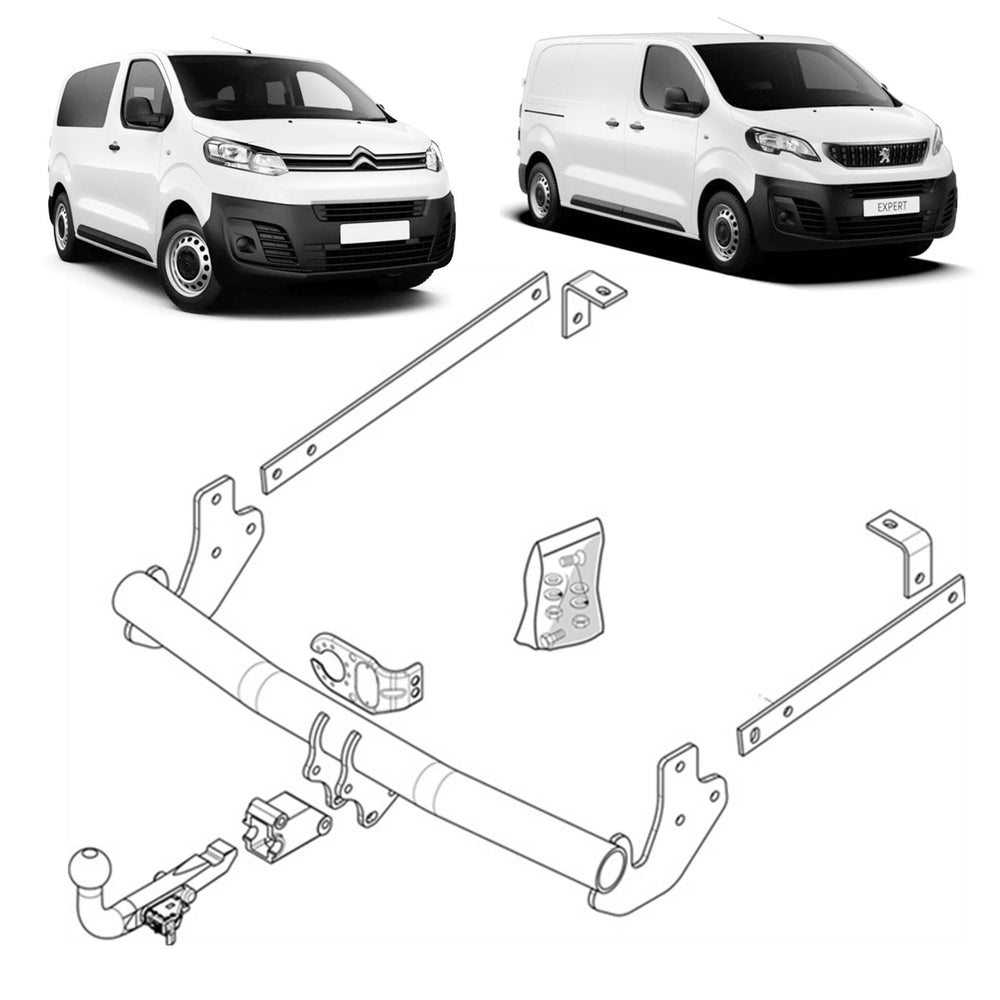 Brink Towbar for Fiat Scudo (04/2008 - 10/2015), Peugeot Expert (01/2007 - 05/2016), Citroen Dispatch (01/2007 - 05/2016)