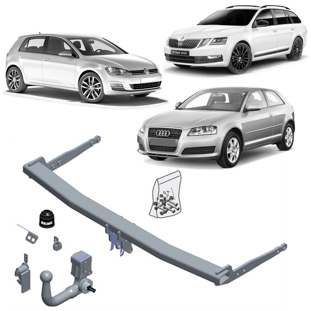 Brink Towbar for Audi A3 (09/2012 - 06/2016), RS3 (04/2017 - 06/2016), Skoda Octavia (06/2020 - on), Skoda Octavia (01/2021 - on), Audi A3 (02/2013 - 06/2016), Audi A3 (10/2013 - 06/2016), RS3 (04/2017 - 06/2016), Skoda Octavia (11/2012 - 03/2020),...