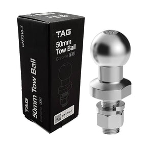 
                  
                    Load image into Gallery viewer, TAG Chrome Tow Ball - 50mm, 3.5 tonne (Boxed)
                  
                